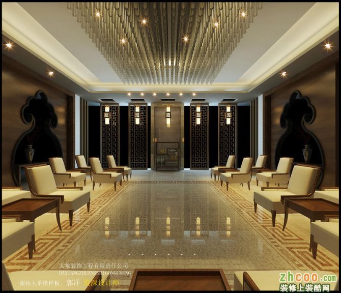 綠色高檔通用茶餐廳茶館茶樓門頭設(shè)計模板下載-編號1849.